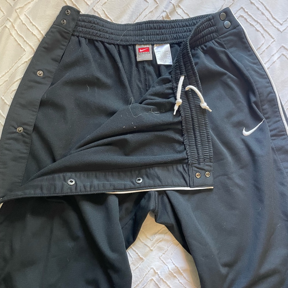 Nike Black Track Pants with Snap Buttons